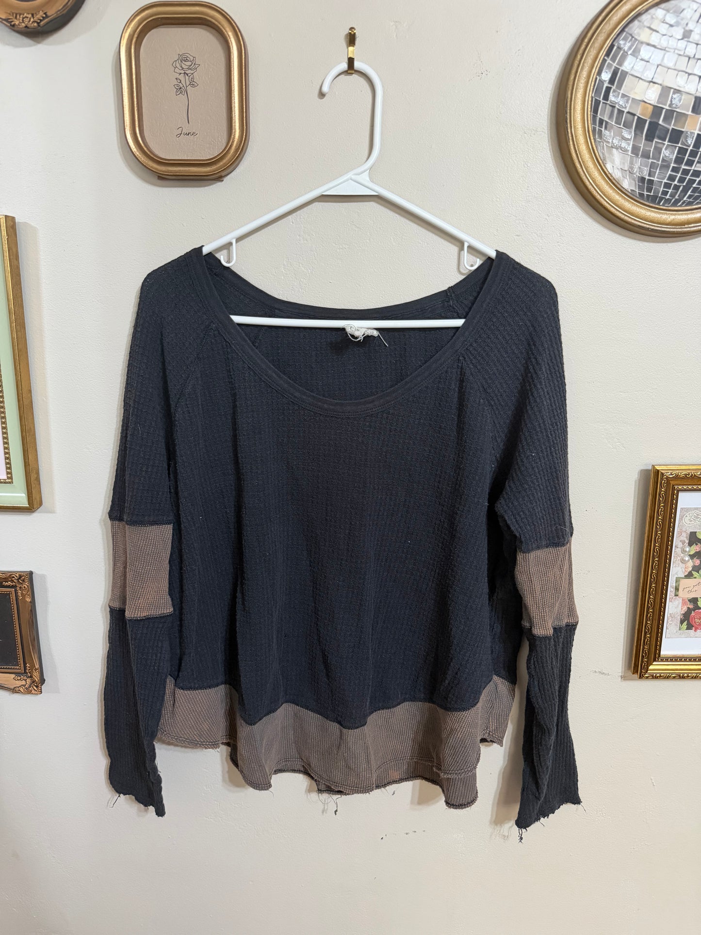 Medium Diamond Dozen Waffle Knit Top