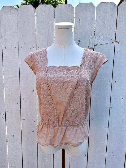 Medium Tan Detailed Tank Top