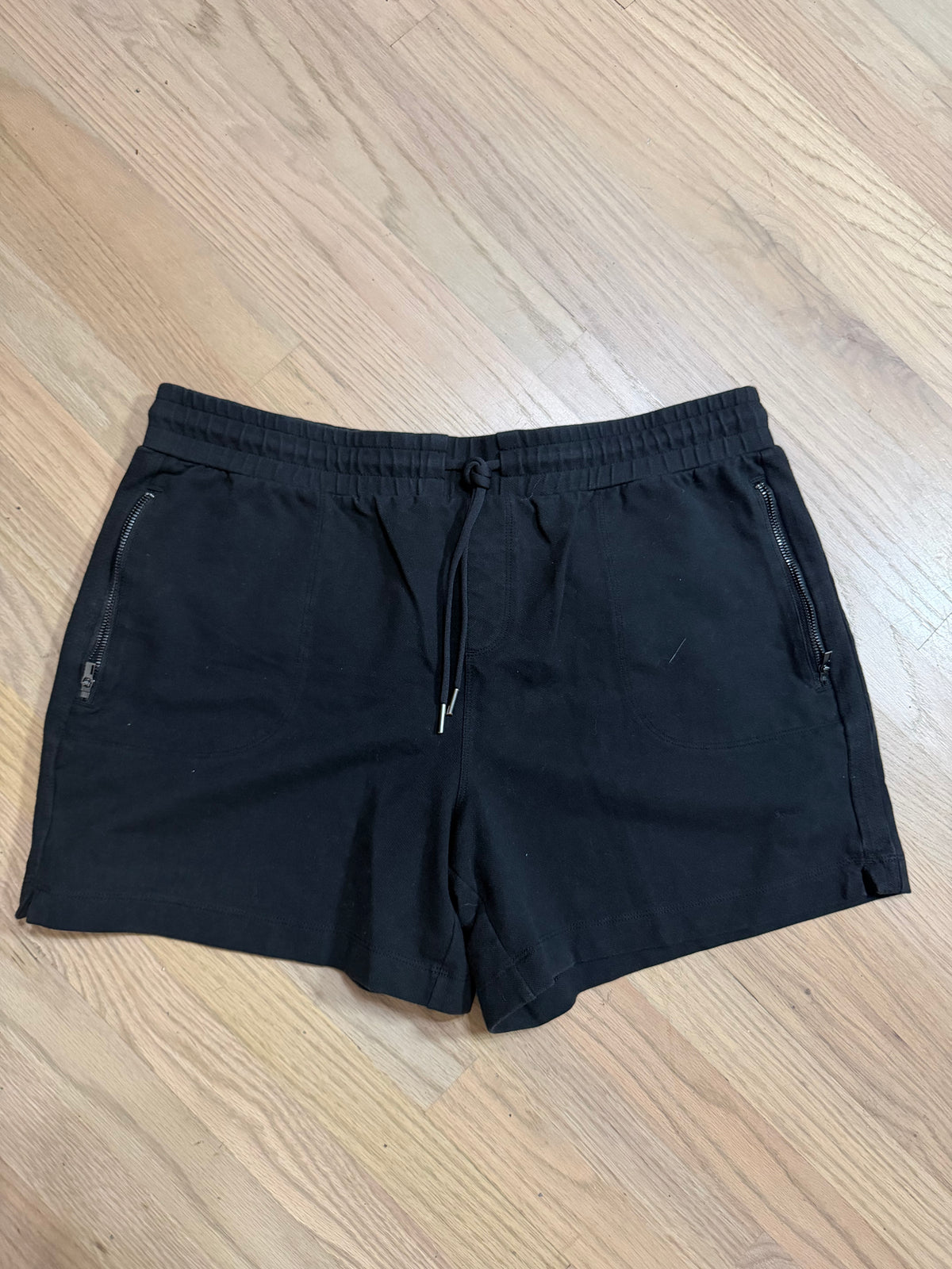 Large Black Athletic Shorts w/ Zipper Pockets