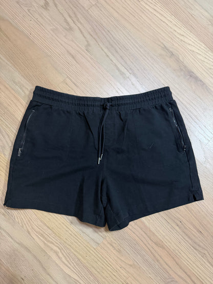 Large Black Athletic Shorts w/ Zipper Pockets