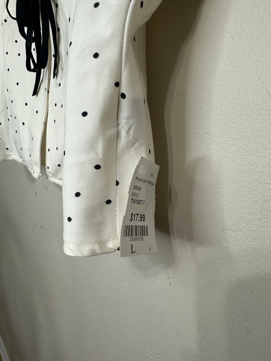 NWT Large Polka Dot Tie Top