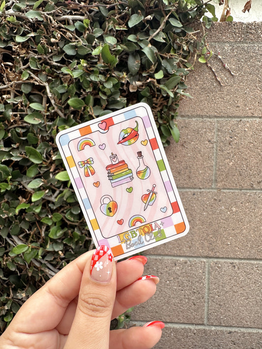 LGBTQIA+ Book Club Tarot Sticker