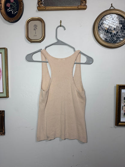 Small Tan Ribbed Tank Top