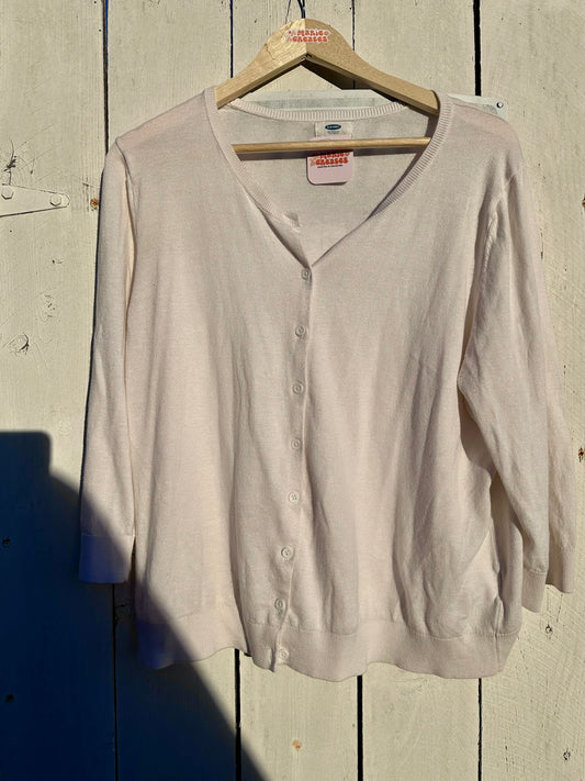 XL/XXL White Lightweight Cardigan