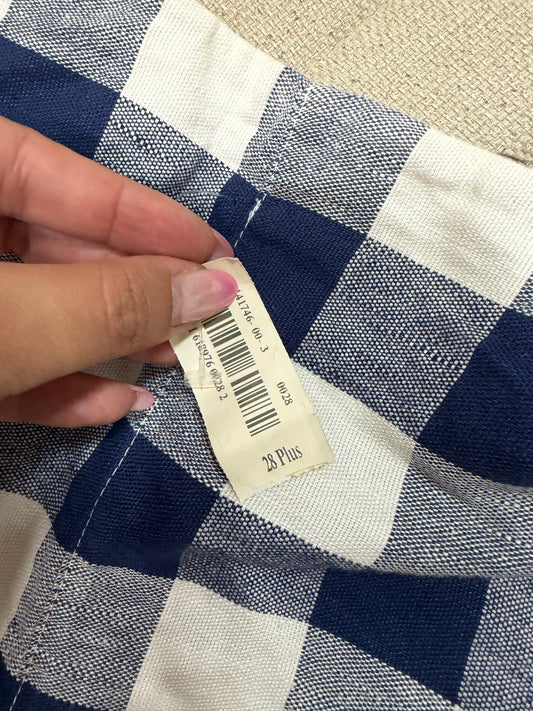 Size 28 NWT Blue Gingham Shorts