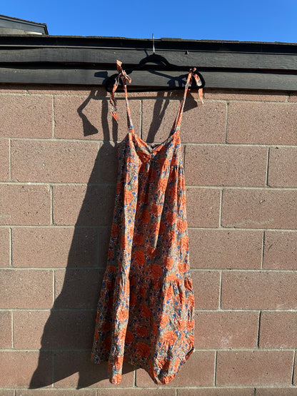 Small Peony Pattern Dress
