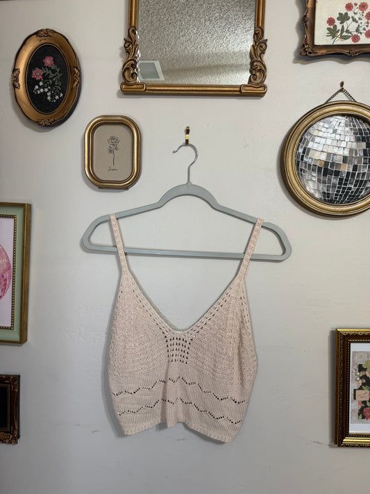 Large Crochet Crop Top