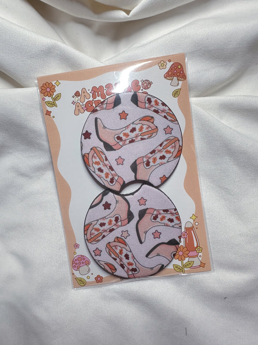 Fall Boots Car Coaster
