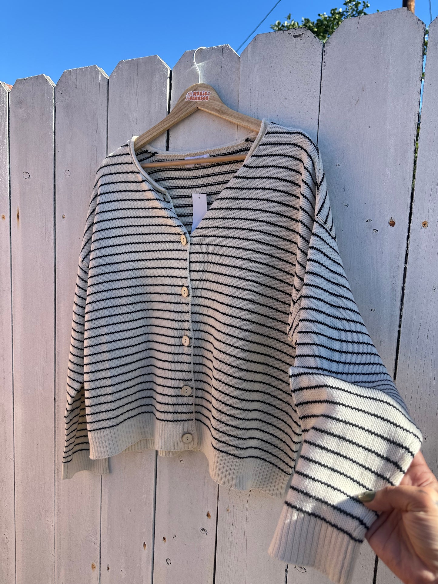 NWT Large Striped Top