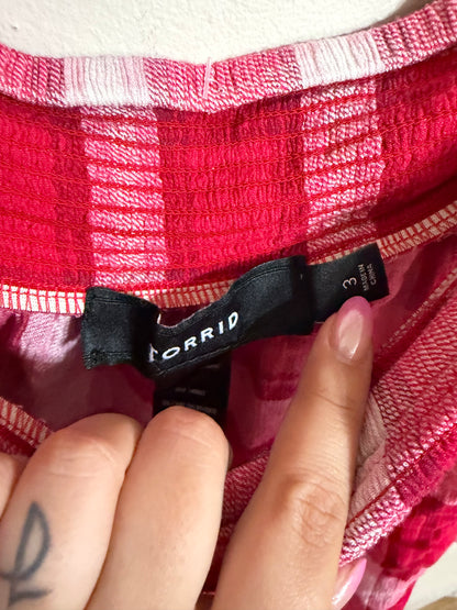 3x Checkered Pink Shorts