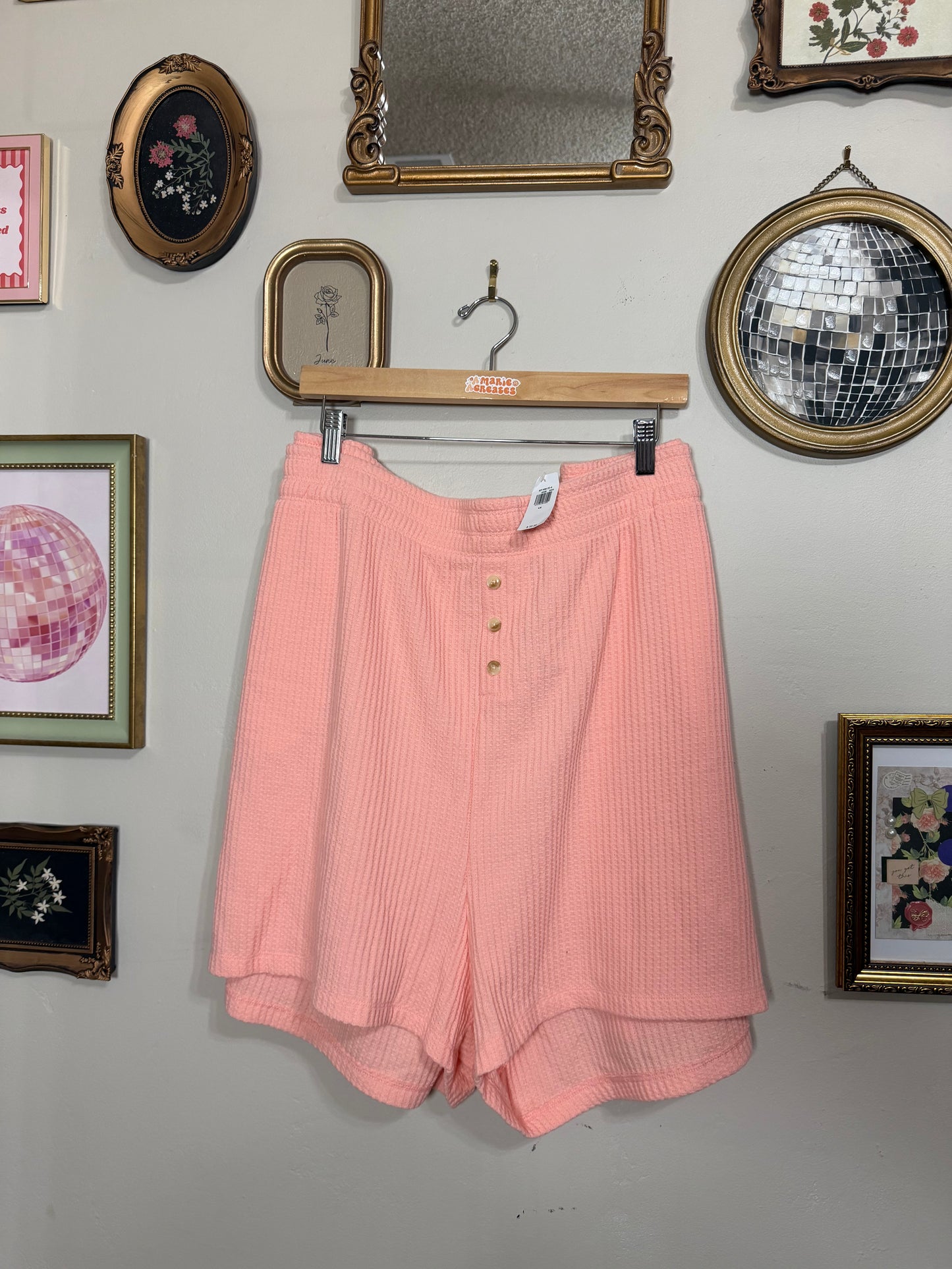 4x NWT Pink Waffle Knit Shorts