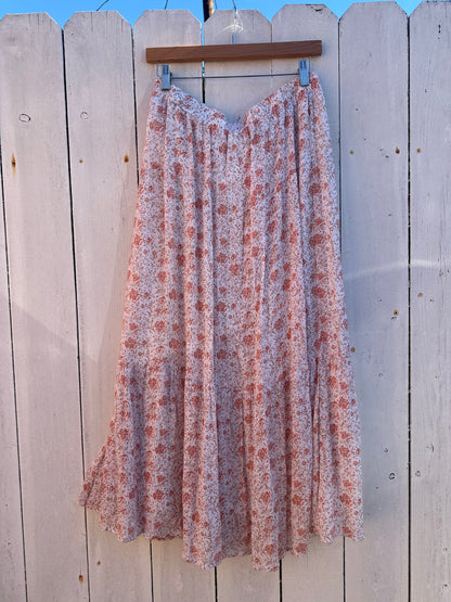Large Rose Floral Skirt
