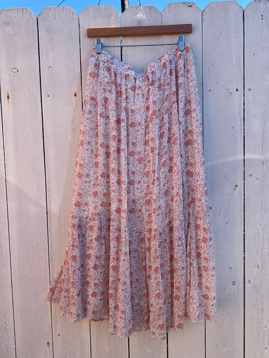 Large Rose Floral Skirt