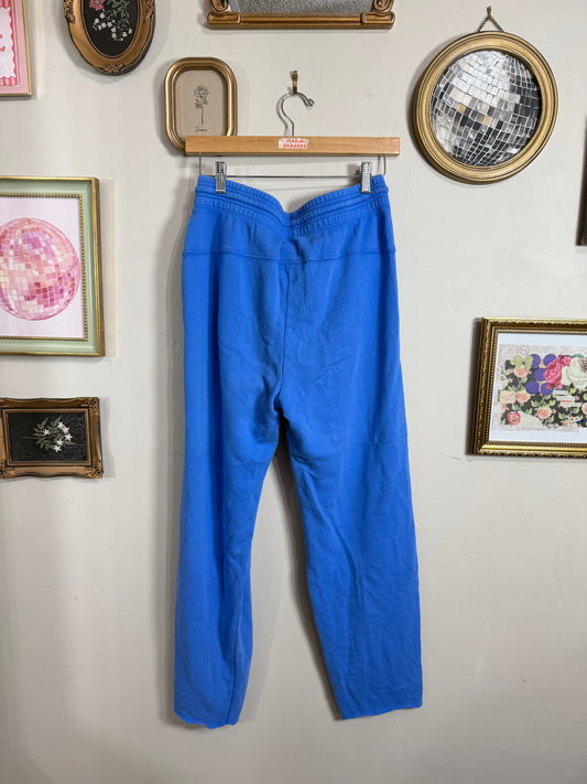 Small Royal Blue Sweatpants w/ Raw Hem