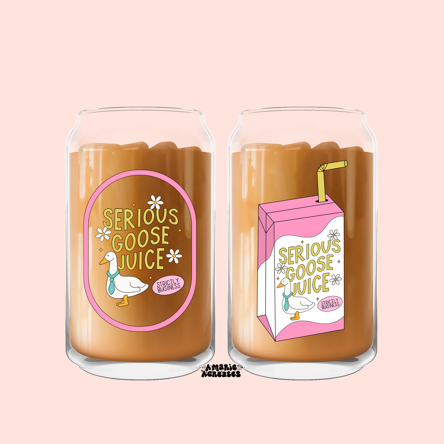 Serious Goose Juice Strictly Business Glass Cup