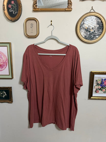 2x Burgundy Vneck