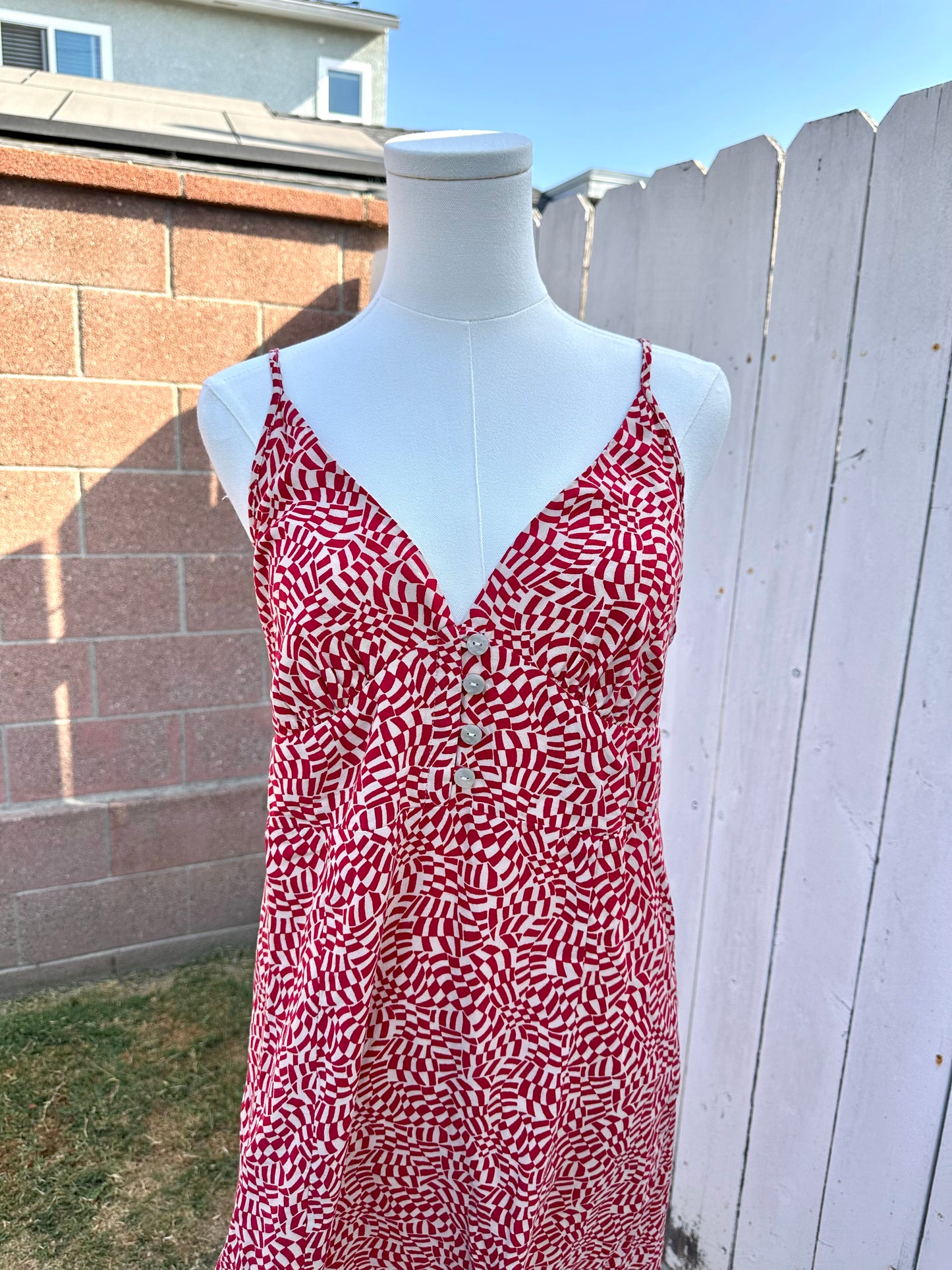 Large Wavey Checker Dress