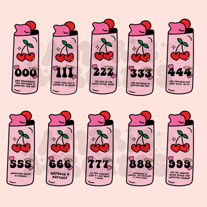 Angel Number Lighter Glass Cup