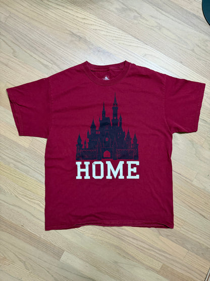 Large Burgundy 'HOME' Graphic Tee