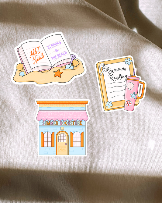 Summer Bookish Stickers