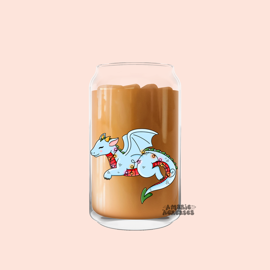 Holiday Dragon Glass Cup