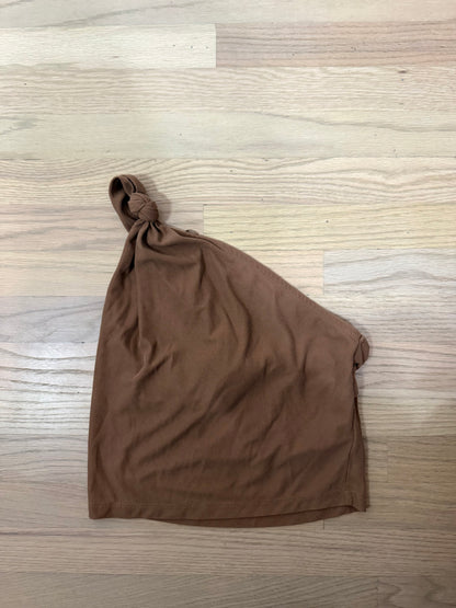 Small Brown One Shoulder Tank w/ Open Back Cut Out