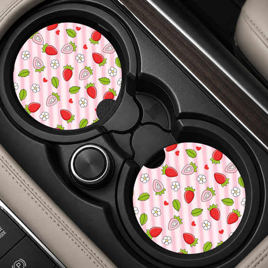 Strawberries Car Coaster