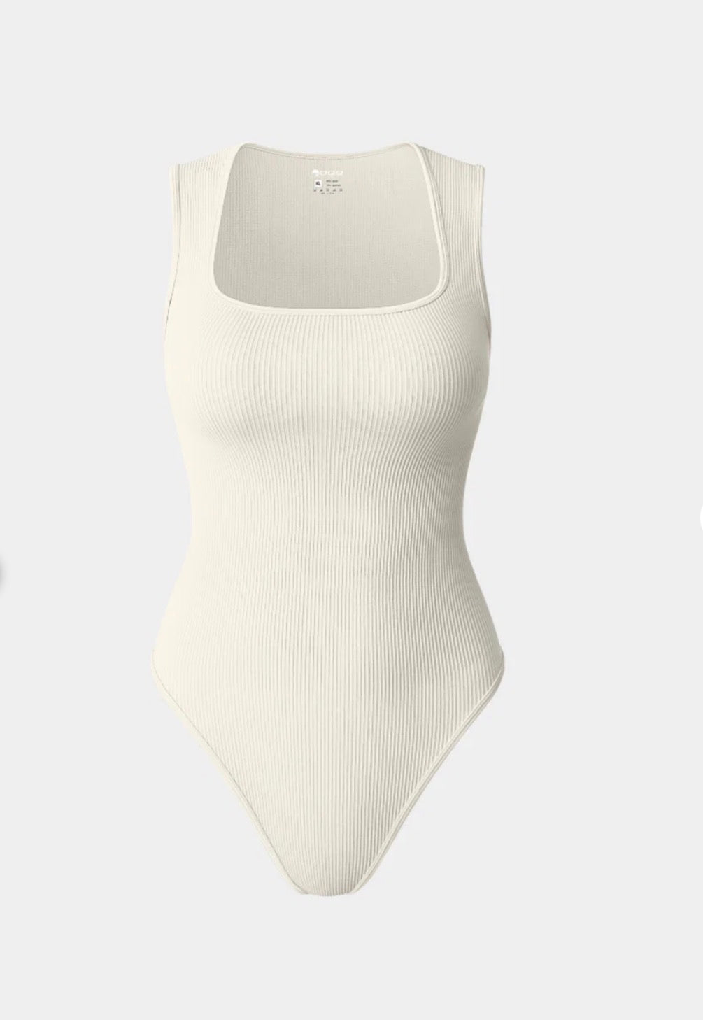 XXL Cream Ribbed Bodysuit