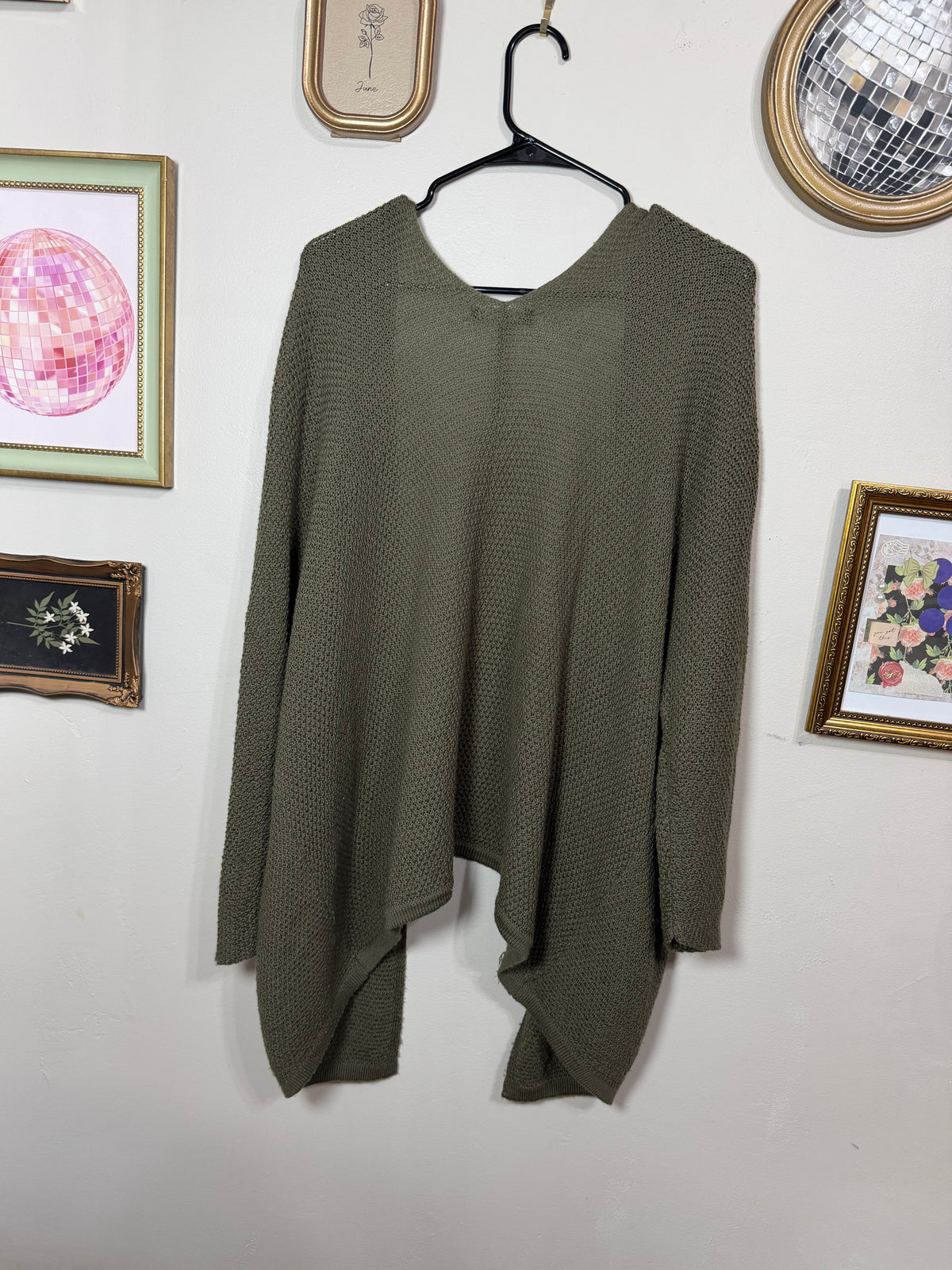 OS (S-XL) Green Knit Cardigan