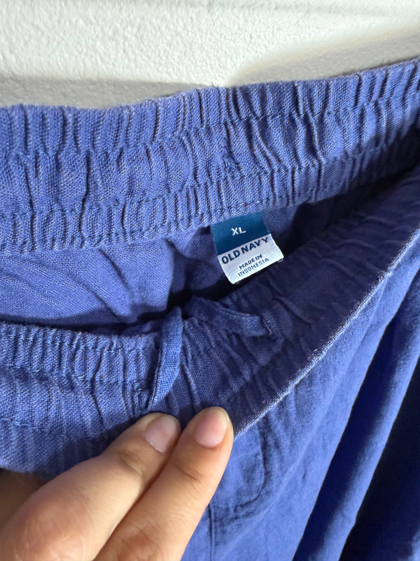 XL Blue Linen Pants