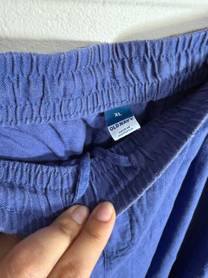 XL Blue Linen Pants
