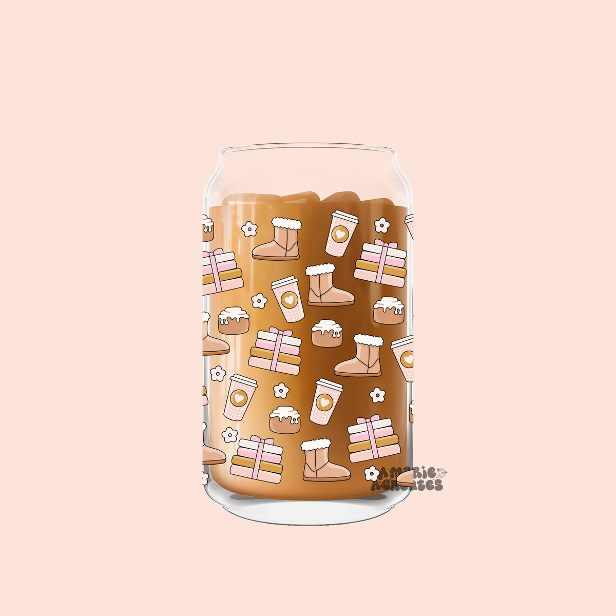 Softie Girl Fall Glass Cup