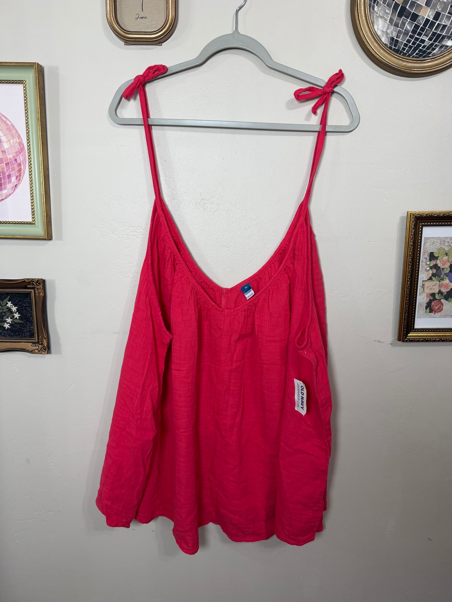 4x NWT Hot Pink Gauze Tank
