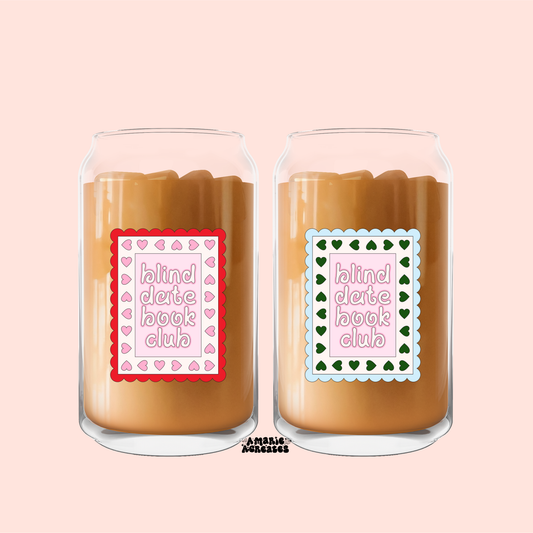 Blind Date Book Club Glass Cup