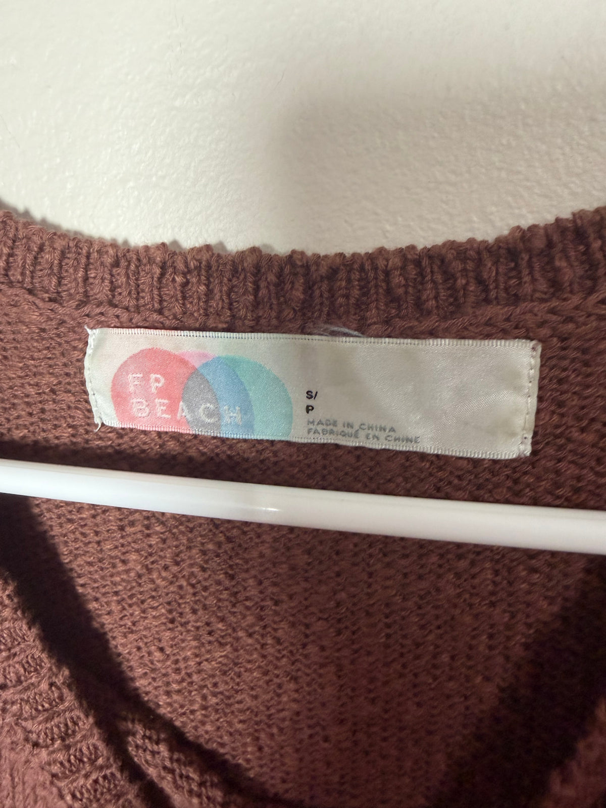 Small Brown Knit Tank w/ Slits