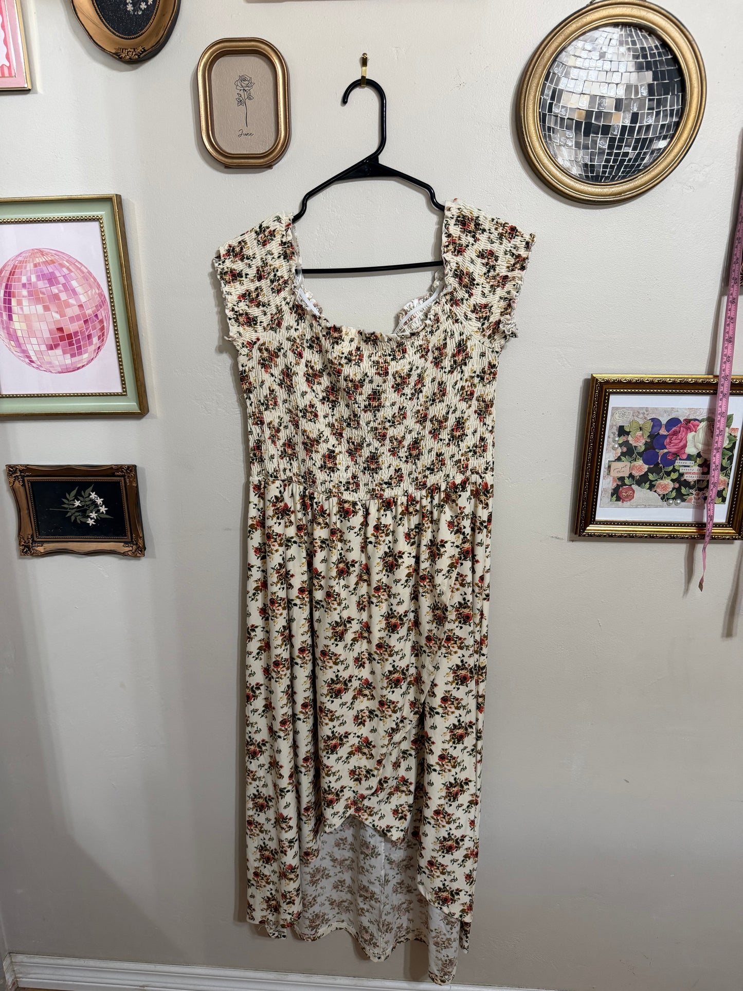 Large Floral High Lo Dress