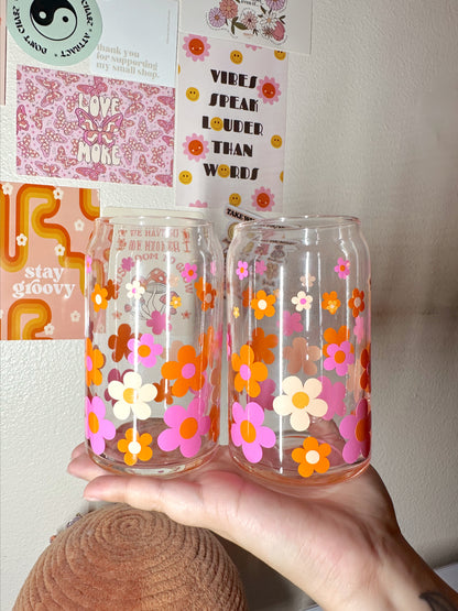 Cutie Flowers Glass Cup