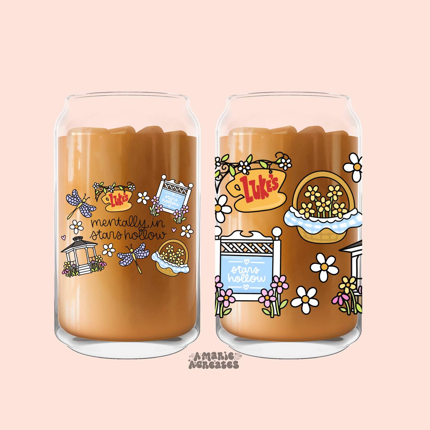 Mentally In Stars Hollow Glass Cup