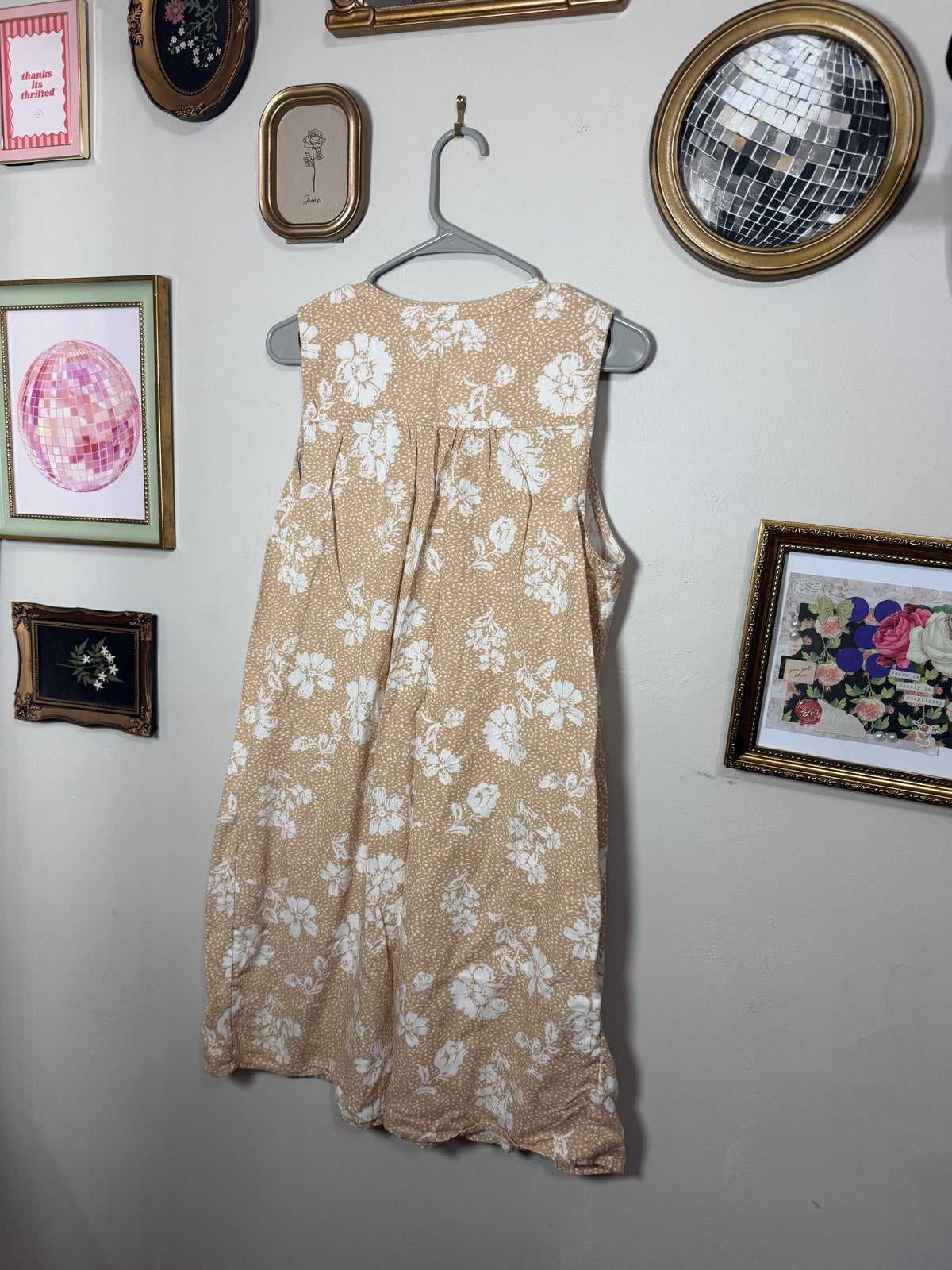 Large Tan Cream Neutral Dress
