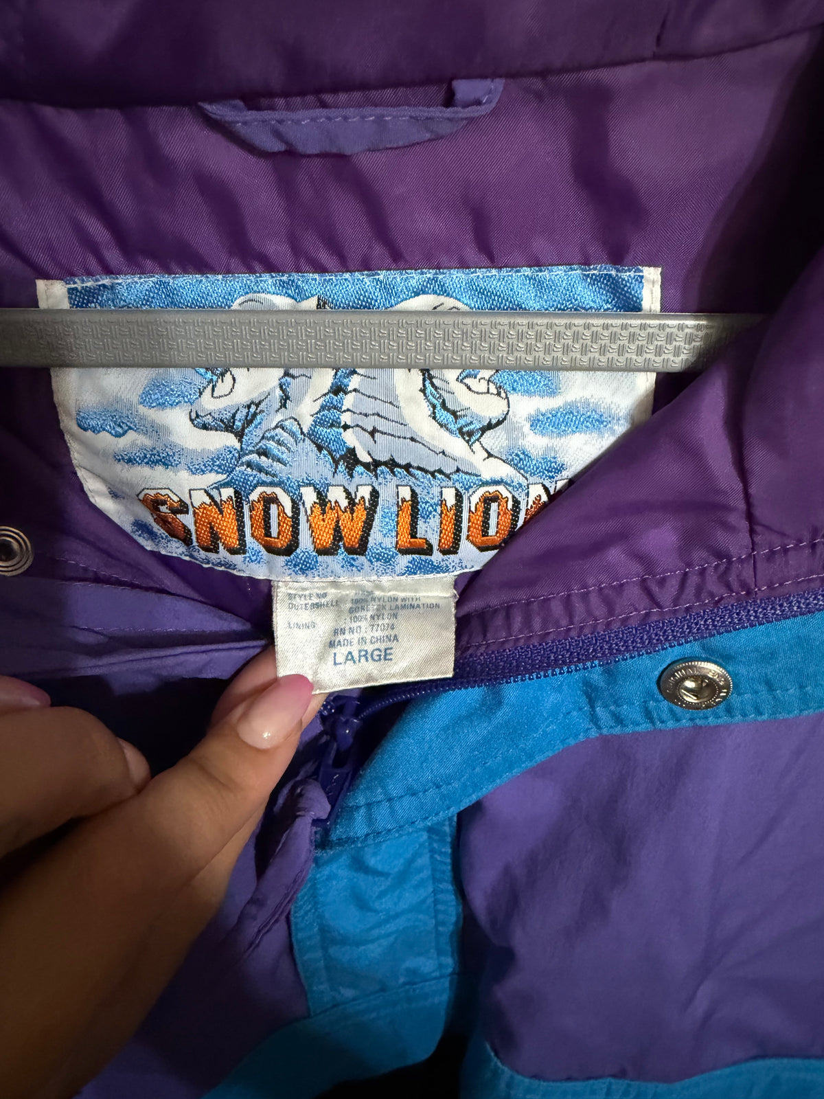 Large Purple/Black Snow Jacket