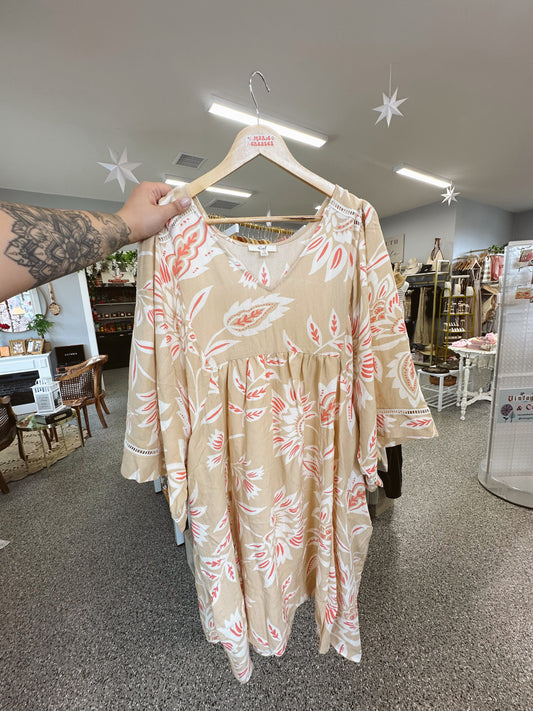 Printed T/C Dress