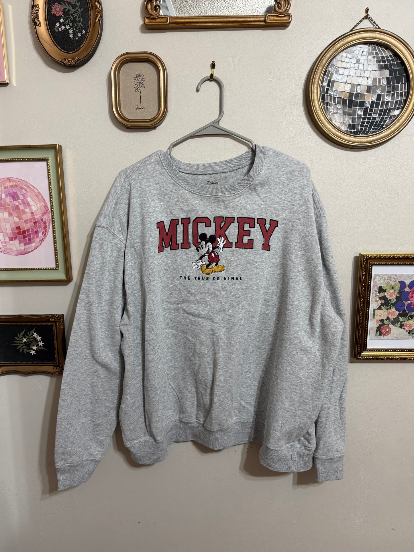 3x Grey Mickey Crewneck