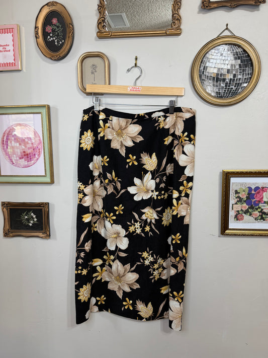 18-19in Waist Floral MIDI Skirt
