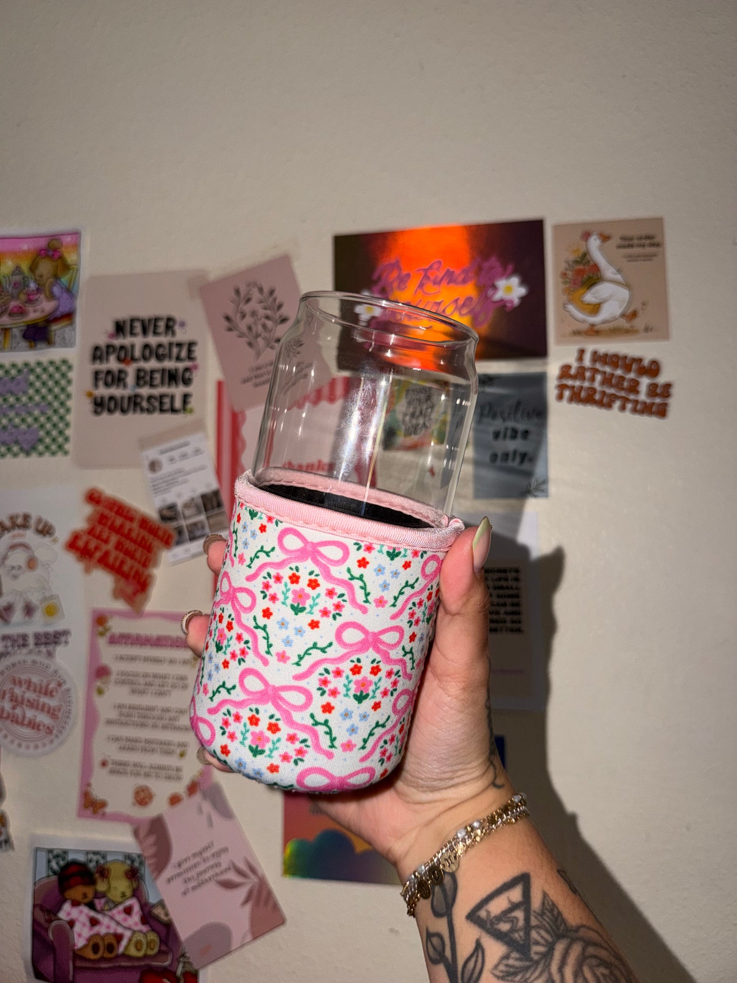 Floral Bow Small Koozie *LAST ONE
