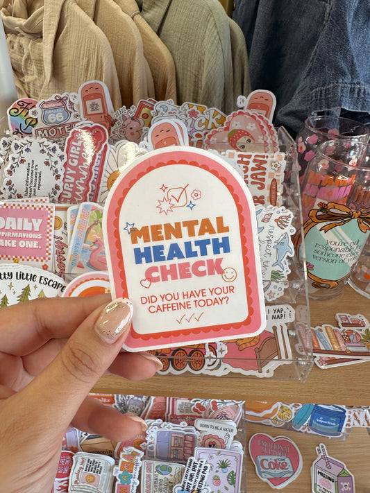 Mental Health Check Sticker