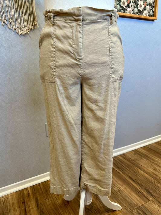 Large Tan Linen Pants