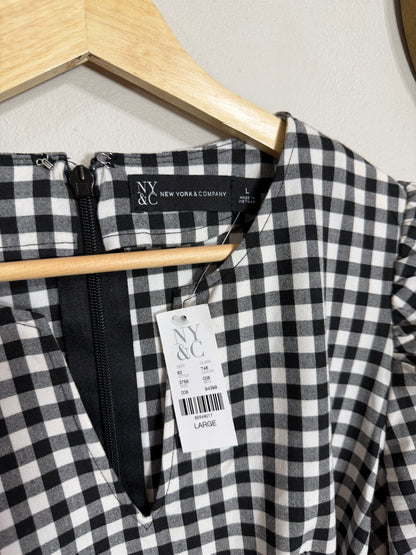 Large NWT Gingham Jumpsuit