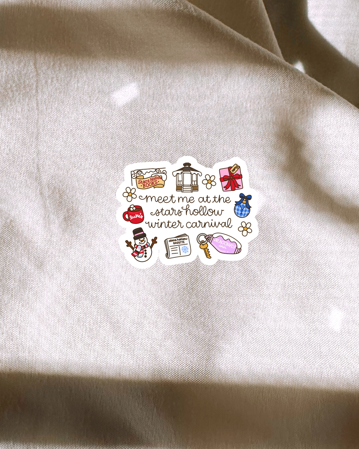 Meet Me Stars Hollow Winter Carnival Sticker