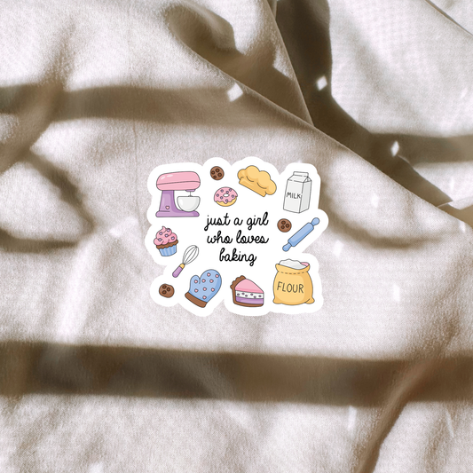 Just A Girl Who Loves Baking Sticker