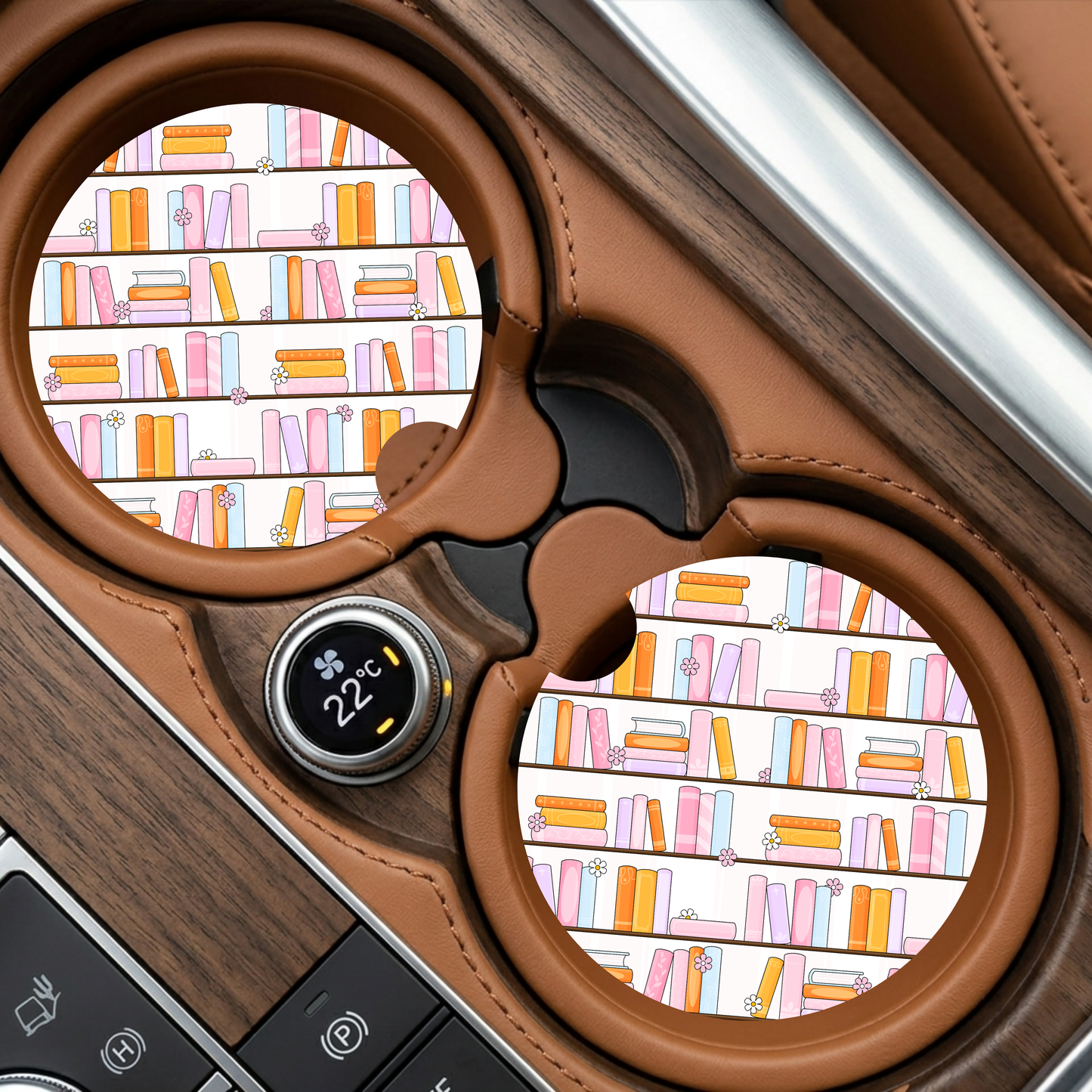 Bookshelves Car Coaster